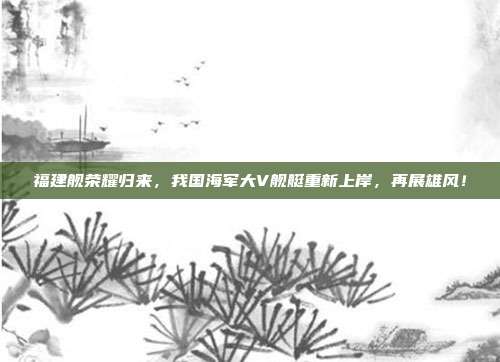 福建舰荣耀归来，我国海军大V舰艇重新上岸，再展雄风！