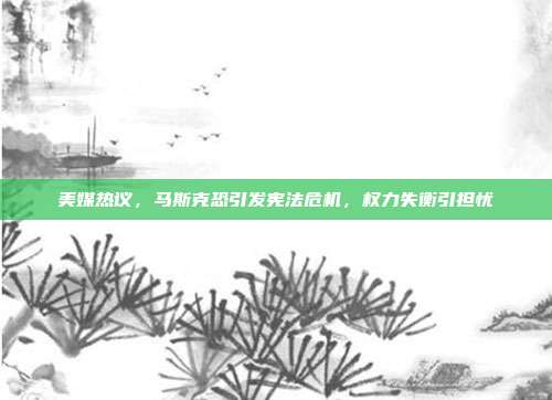 美媒热议，马斯克恐引发宪法危机，权力失衡引担忧