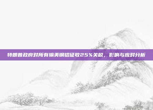 特朗普政府对所有输美钢铝征收25%关税，影响与应对分析