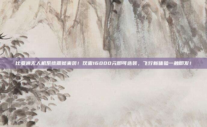 比亚迪无人机系统震撼来袭！仅需16000元即可选装，飞行新体验一触即发！