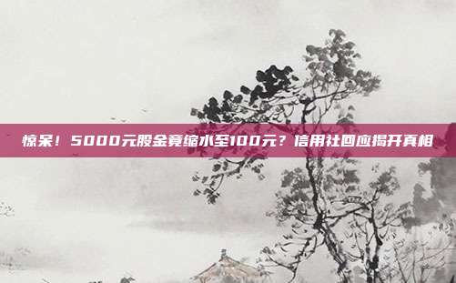 惊呆！5000元股金竟缩水至100元？信用社回应揭开真相