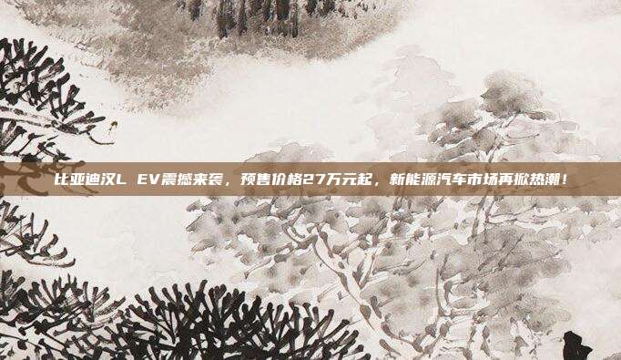 比亚迪汉L EV震撼来袭，预售价格27万元起，新能源汽车市场再掀热潮！